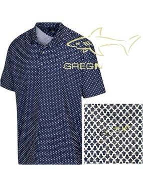 Greg Norman ML75 White/Blue Sea Turtle Northview G&CC Polo (M)